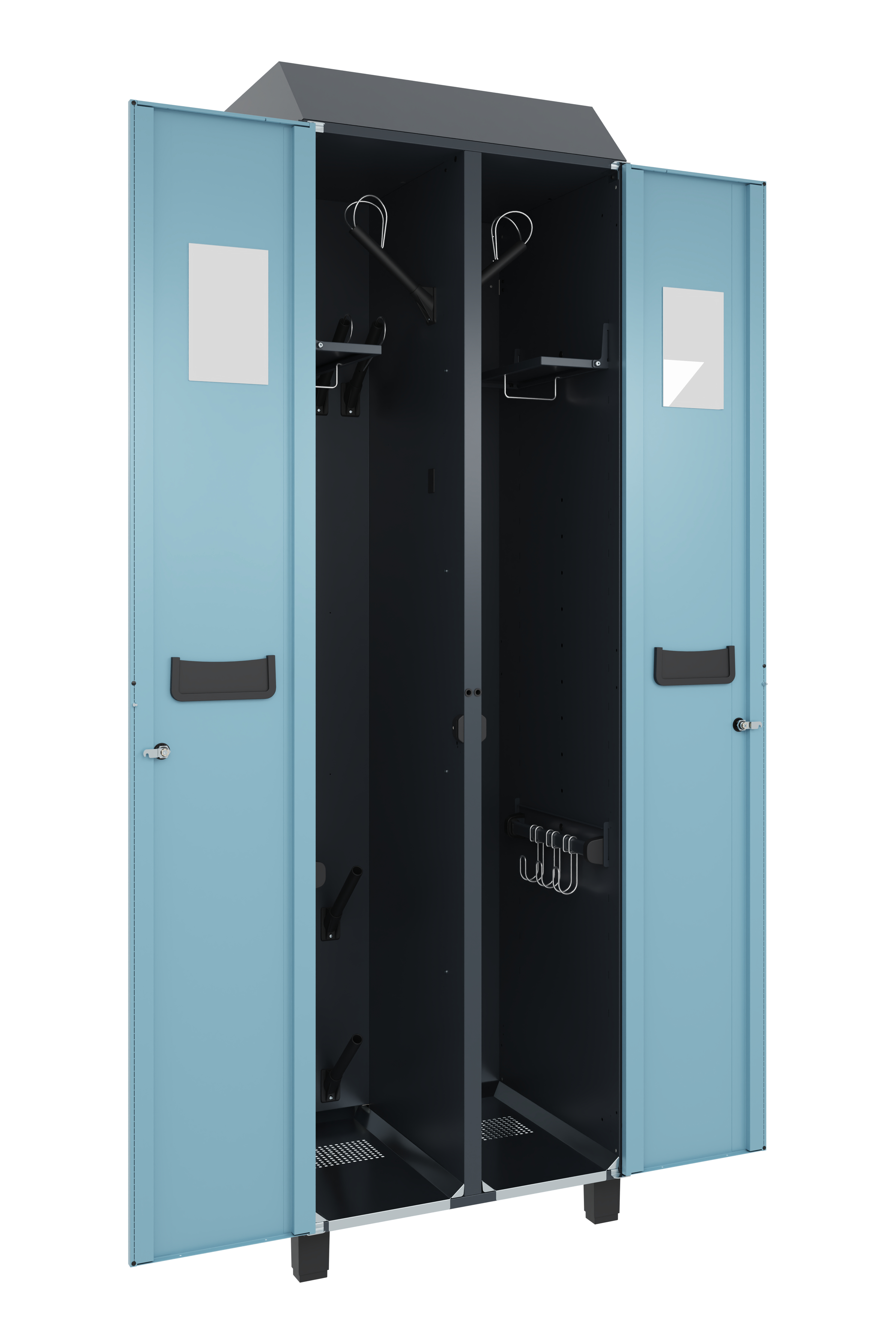 C+P Stahl-Garderobenschrank Prefino, 7016/0010, 7016/0010