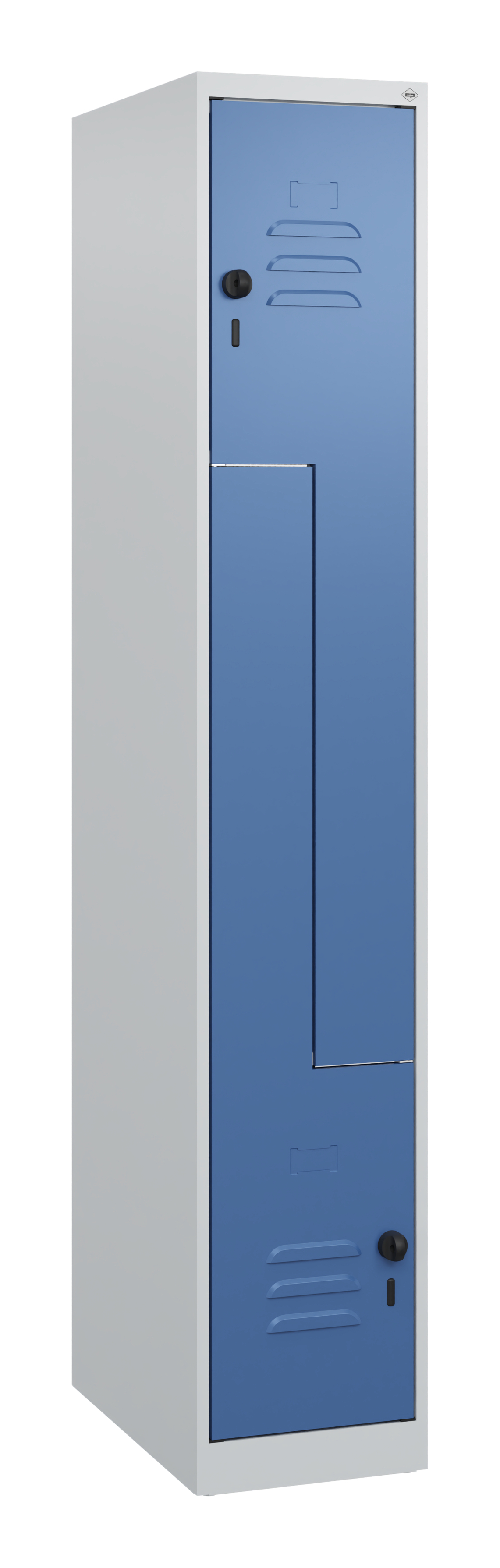 C+P Z-Spind Classic PLUS, 2 Abteile, 1700x300x500mm, 7035/5023