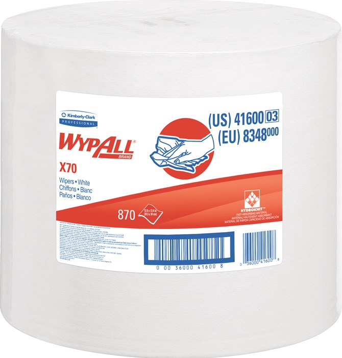 Reinigungstuch WypAll® X70 8348 L315xB310ca.mm weiß 1-lagig KIMBERLY-CLARK