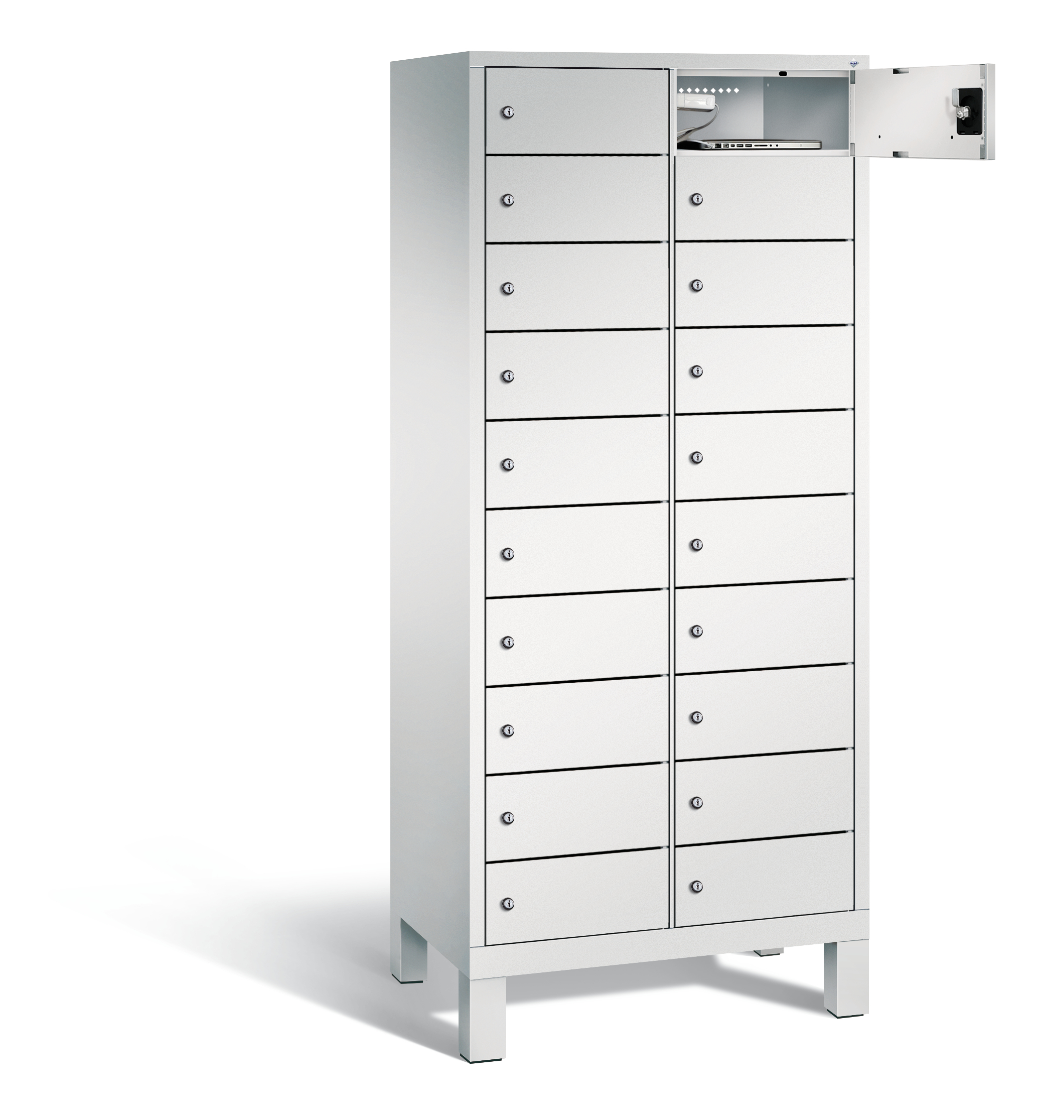 C+P Schließfachschrank Evolo, H1700xB810xT500mm, 7035/7035