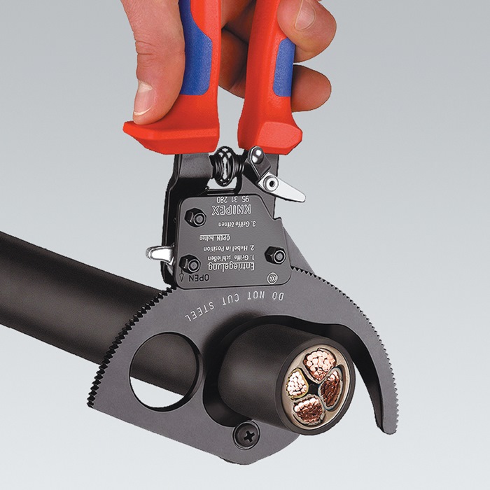 Kabelschneider Gesamt-L.250mm max.32 (240 mm²)mm Mehrkomp.-Hüllen KNIPEX
