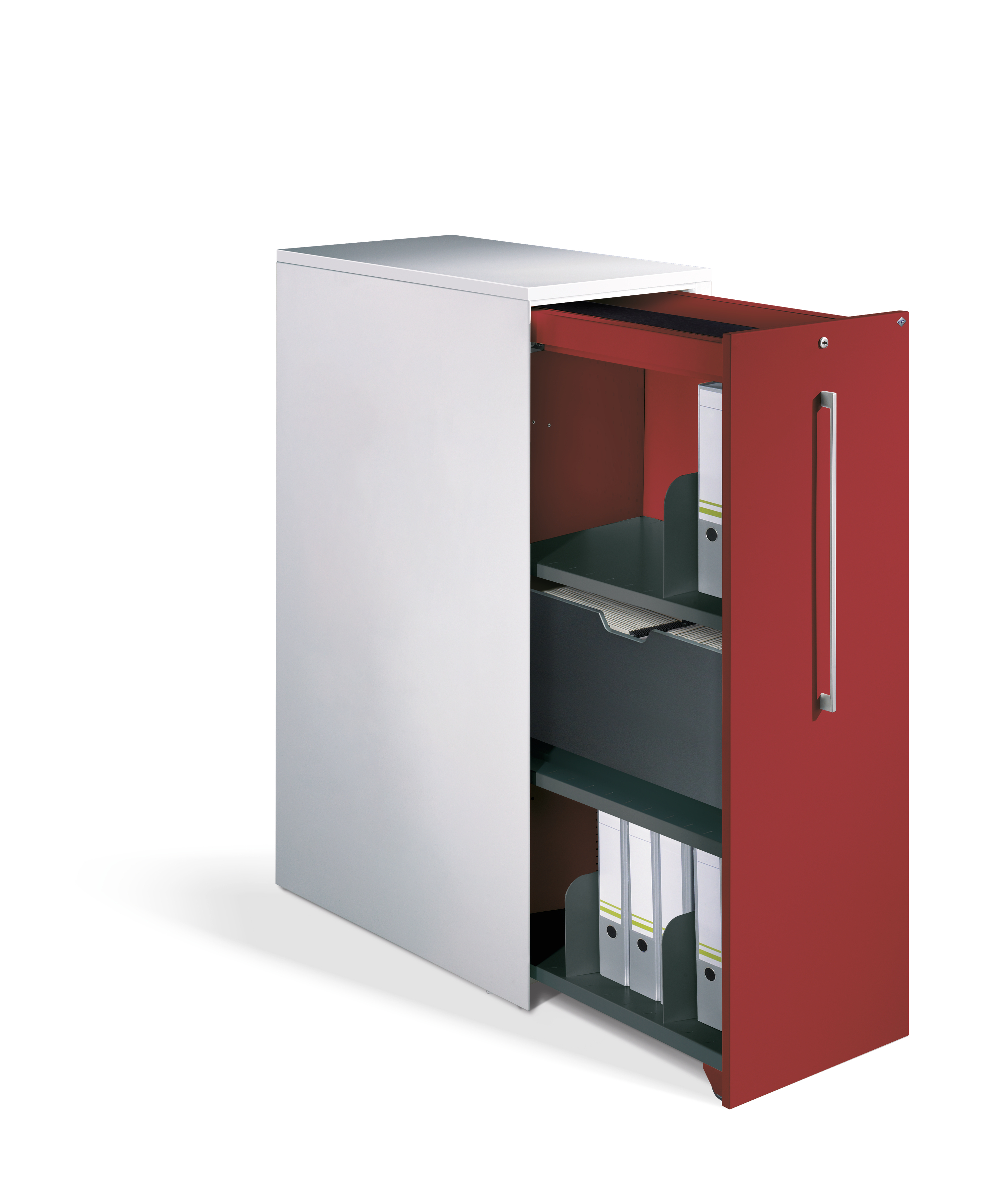 C+P Auszugschrank in Stehhöhe Asisto H1259B430T800 mm, 7035/3003