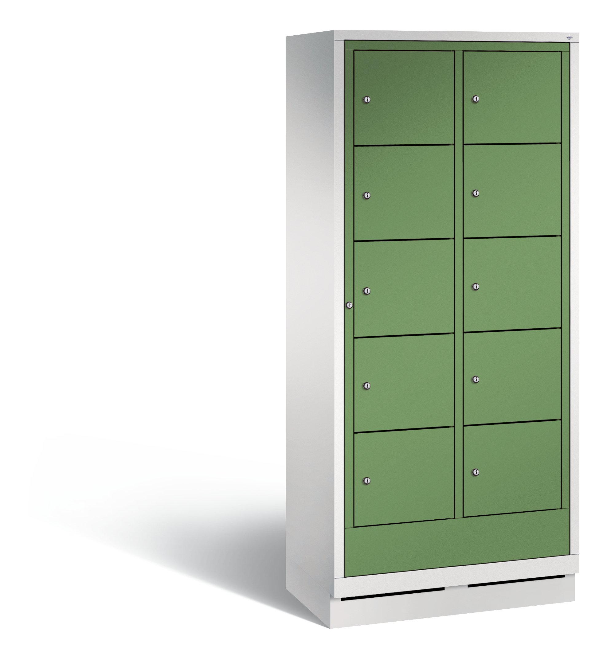 C+P Wäsche-Ausgabeschrank Evolo, H1800xB810xT500mm, 7035/6011