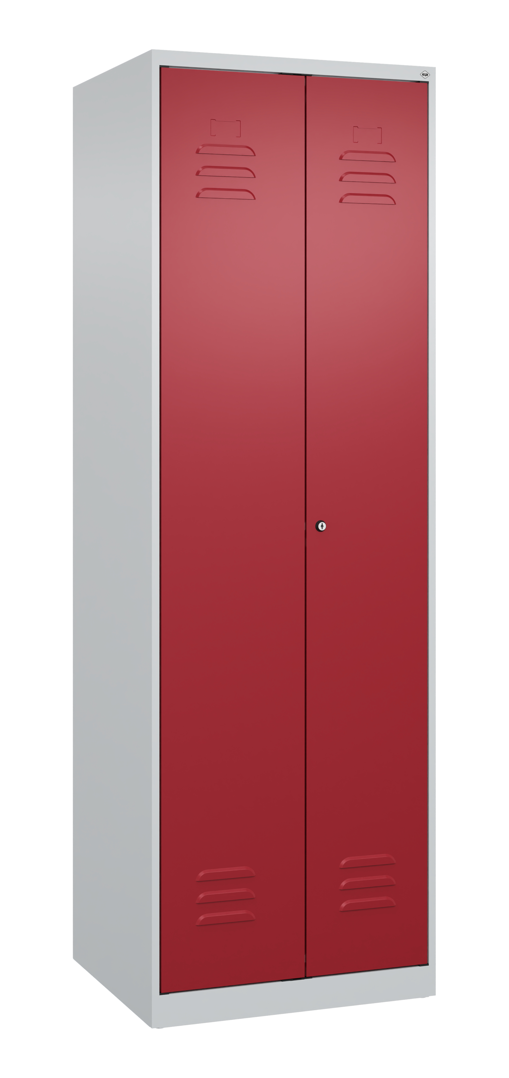 C+P Putzmittel-Spind Classic PLUS, 2 Abteile, 1850x600x500mm, 7035/3003