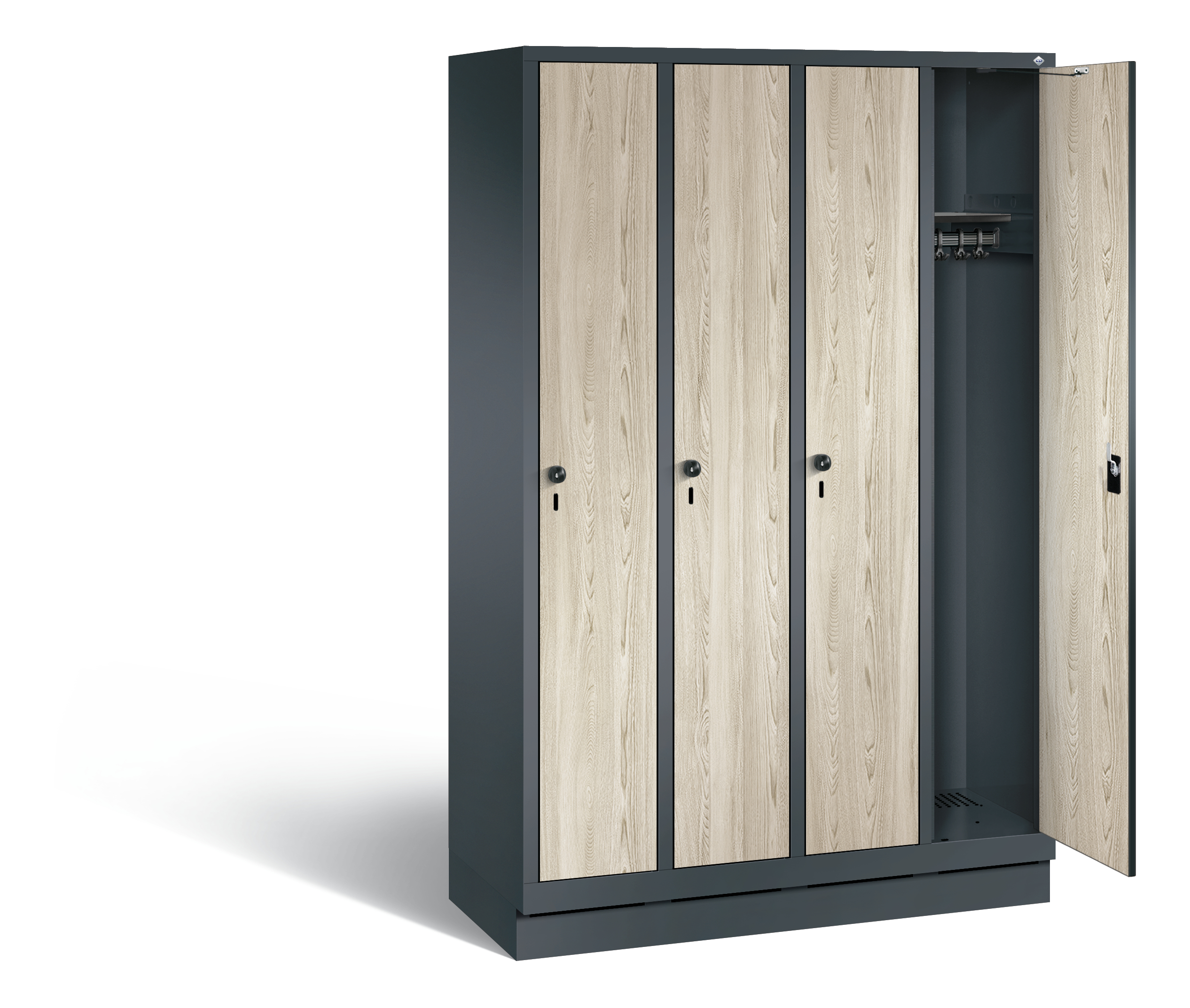 C+P Garderobenschrank Evolo, H1800xB1190xT500mm, 7016/VK031