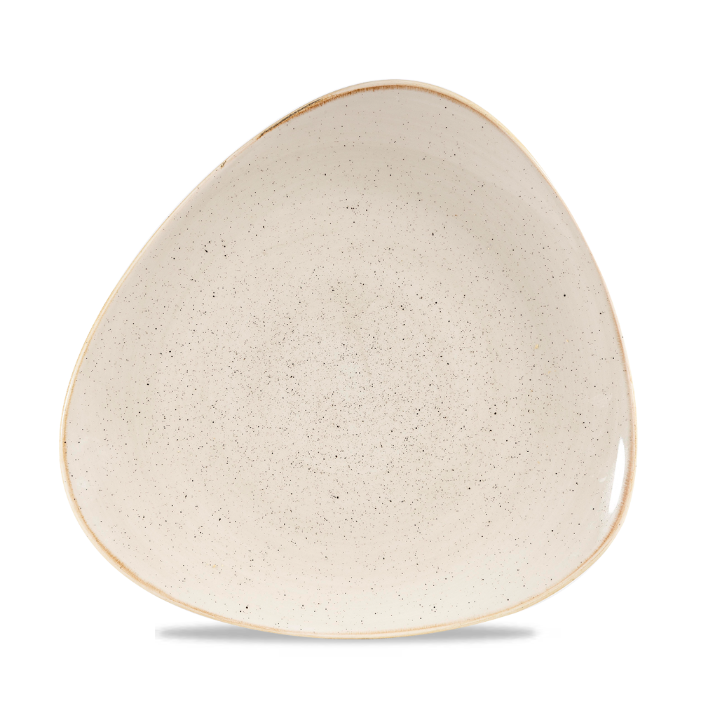 Churchill Super Vitrified Stonecast Nutmeg Cream Teller Dreieck 26,5cm, 12 Stück