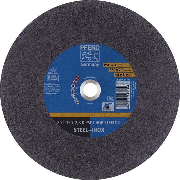 Trennscheibe PSF CHOP STEELOX D350x2,8mm ger.Stahl/INOX Bohr.25,4mm PFERD