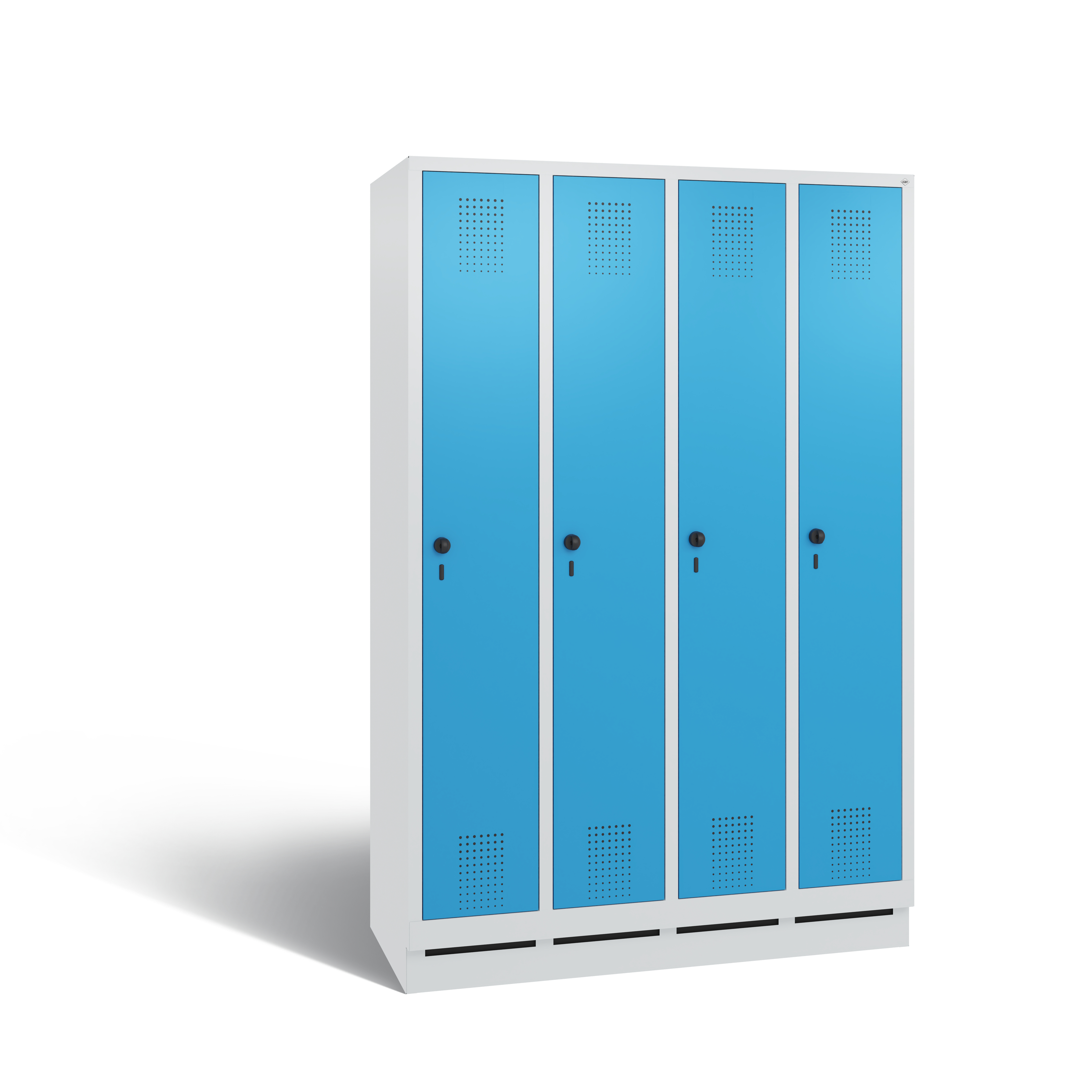 C+P Garderobenschrank Evolo, H1800xB1190xT500mm, 7035/5012
