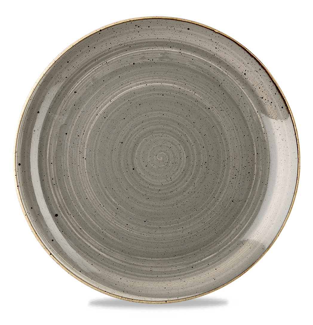 Churchill Super Vitrified Stonecast Peppercorn Flache Coup Teller, 32,2 cm, 6 Stück