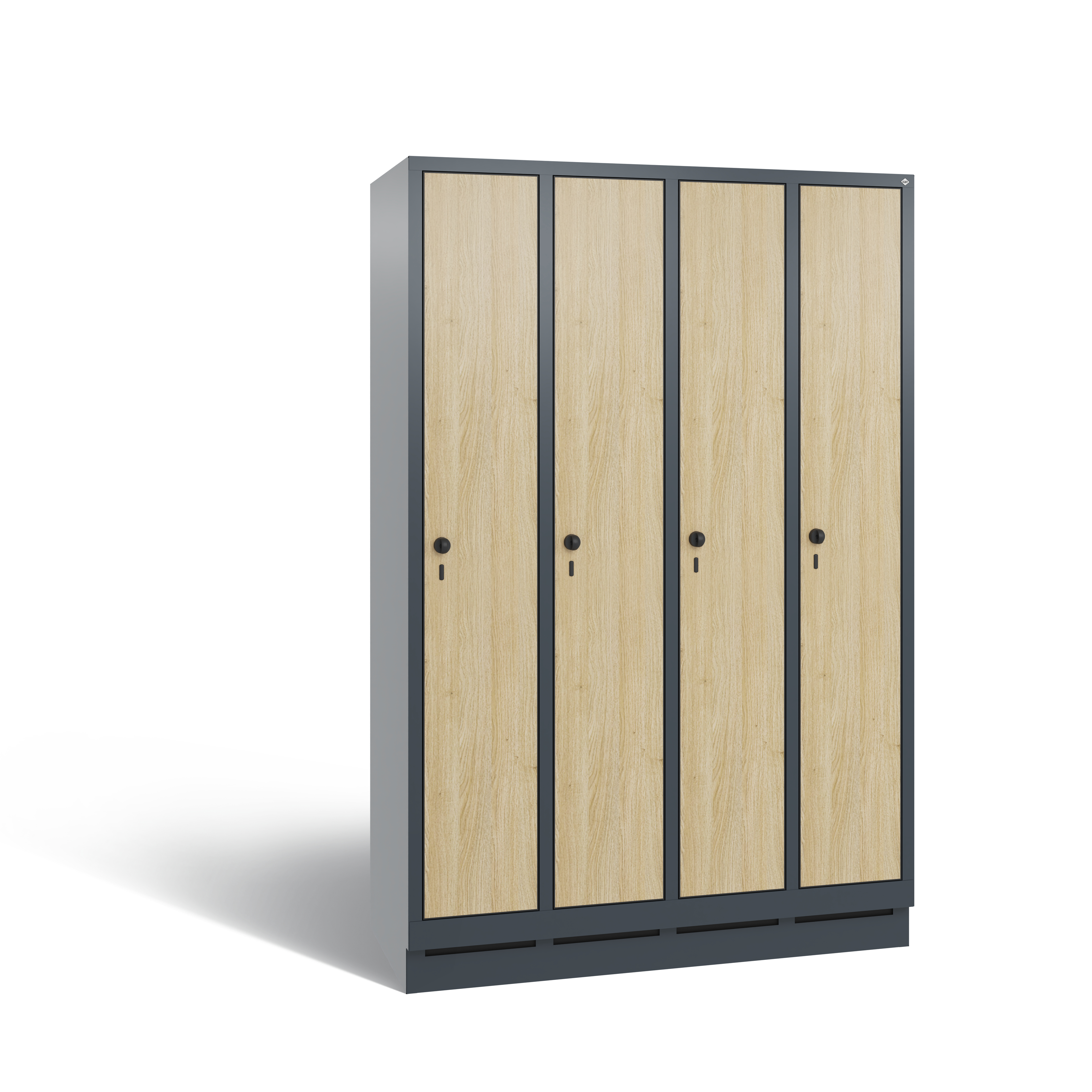 C+P Garderobenschrank Evolo, H1800xB1190xT500mm, 7016/MDF032