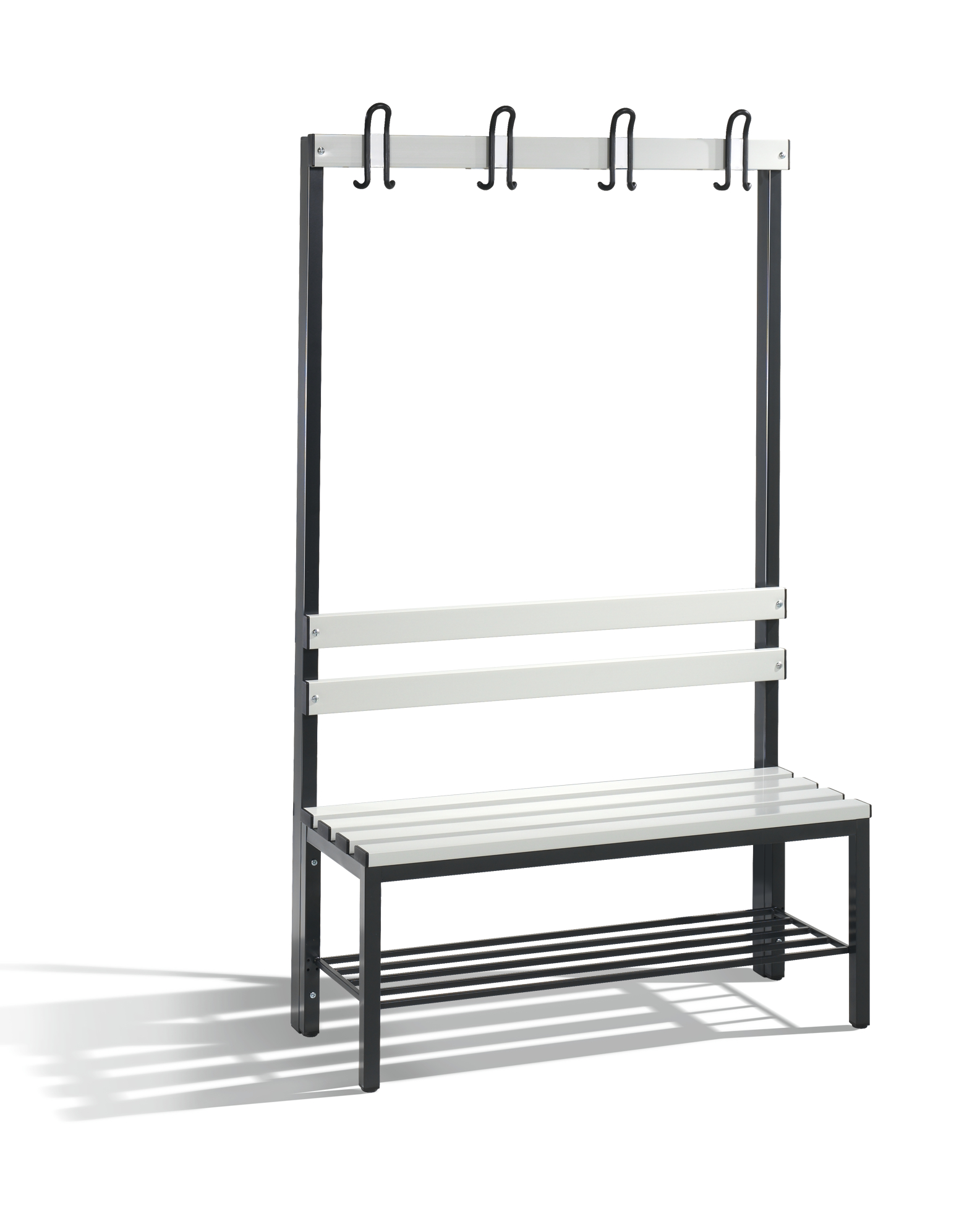 C+P Garderobenbank einseitig Basic, H1650xB1000xT400mm, 7021