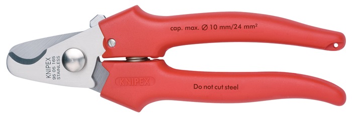 Kabelschere L.165mm Kopf pol.Ku.umspritzt KNIPEX