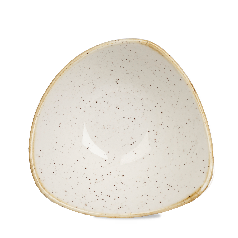 Churchill Super Vitrified Stonecast Barley White Bowl Dreieck, 18,5 cm / 37 cl, 12 Stück