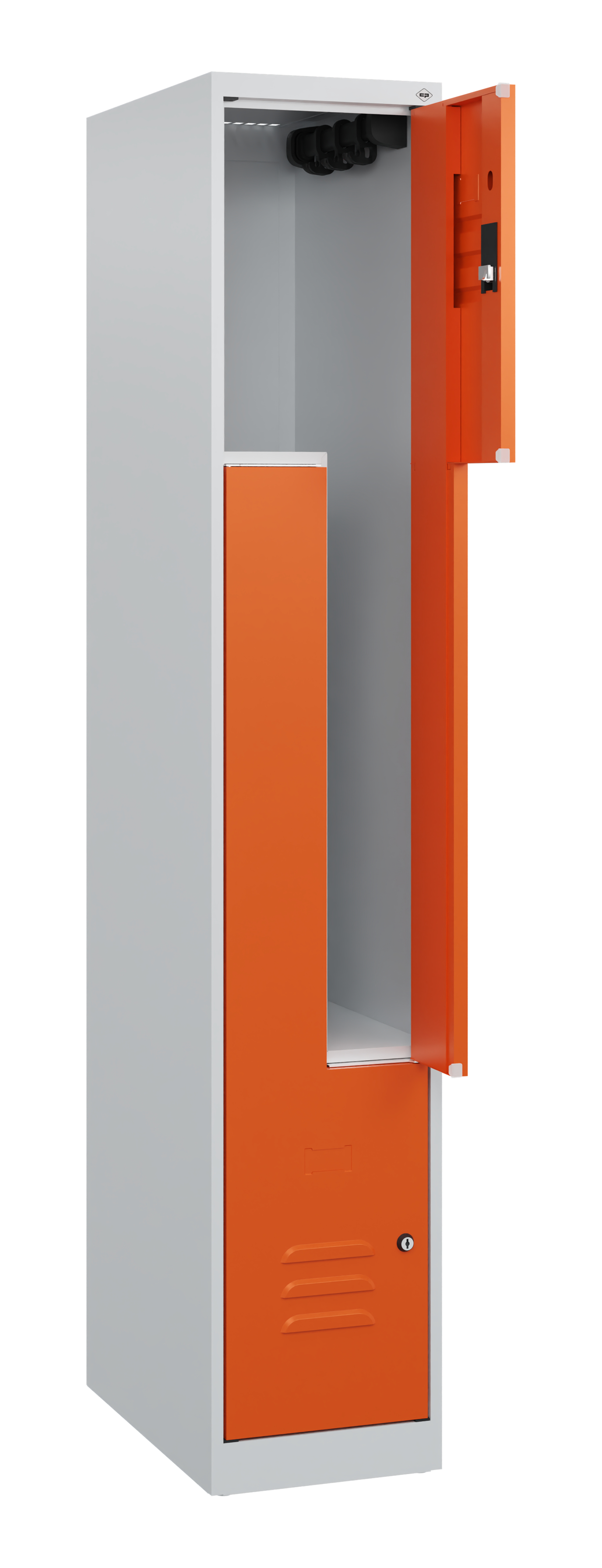C+P Z-Spind Classic PLUS, 2 Abteile, 1700x300x500mm, 7035/2004