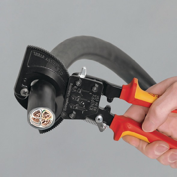 Kabelschneider Gesamt-L.320mm max.60 (600 mm²)mm pol.Mehrkomp.-Hüllen VDE KNIPEX