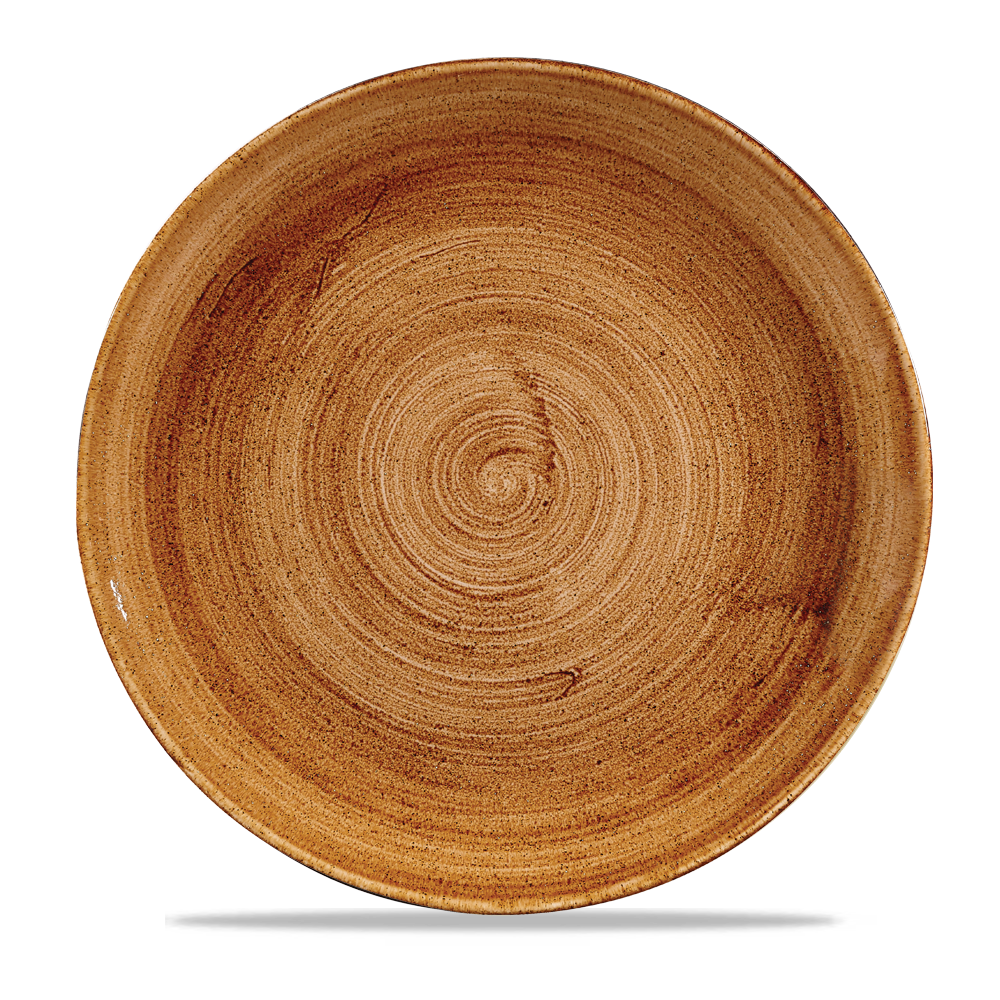 Churchill Super Vitrified Stonecast Patina Vintage Copper Flach Coup Teller, 28,8 cm, 12 Stück