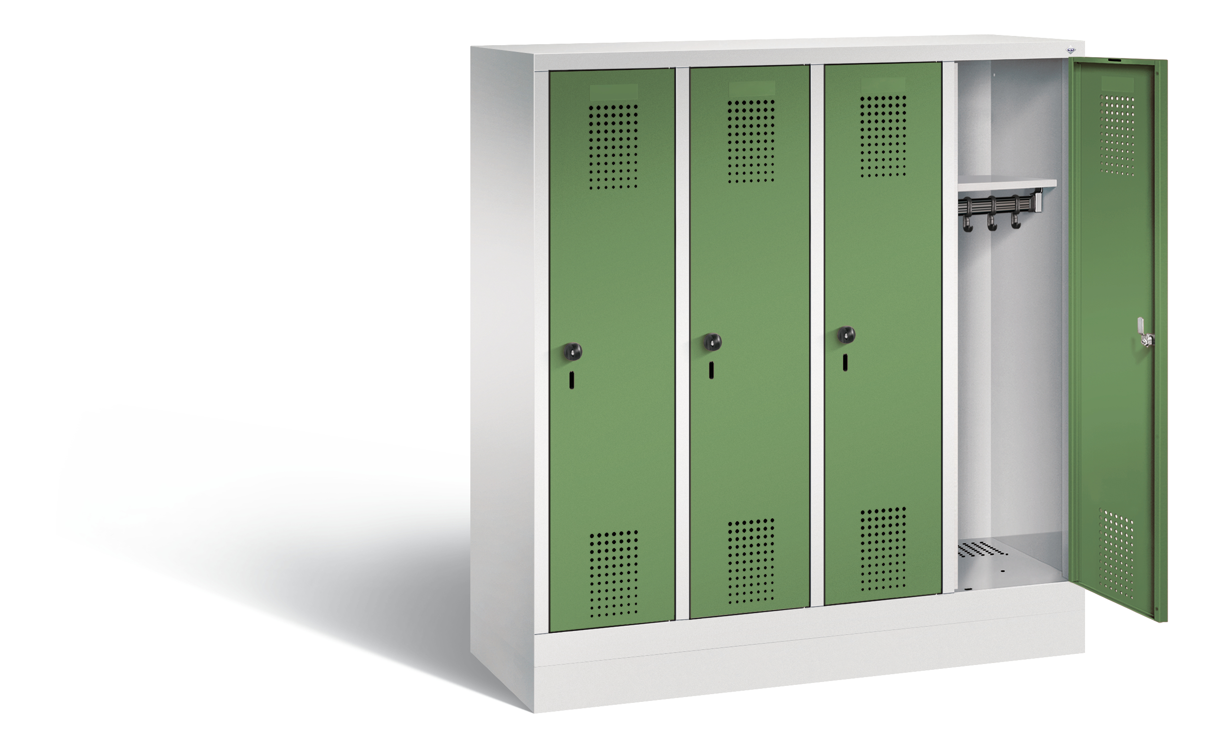 C+P Kindergarten-Spind Evolo, H1300xB1190xT300mm, 7035/6011