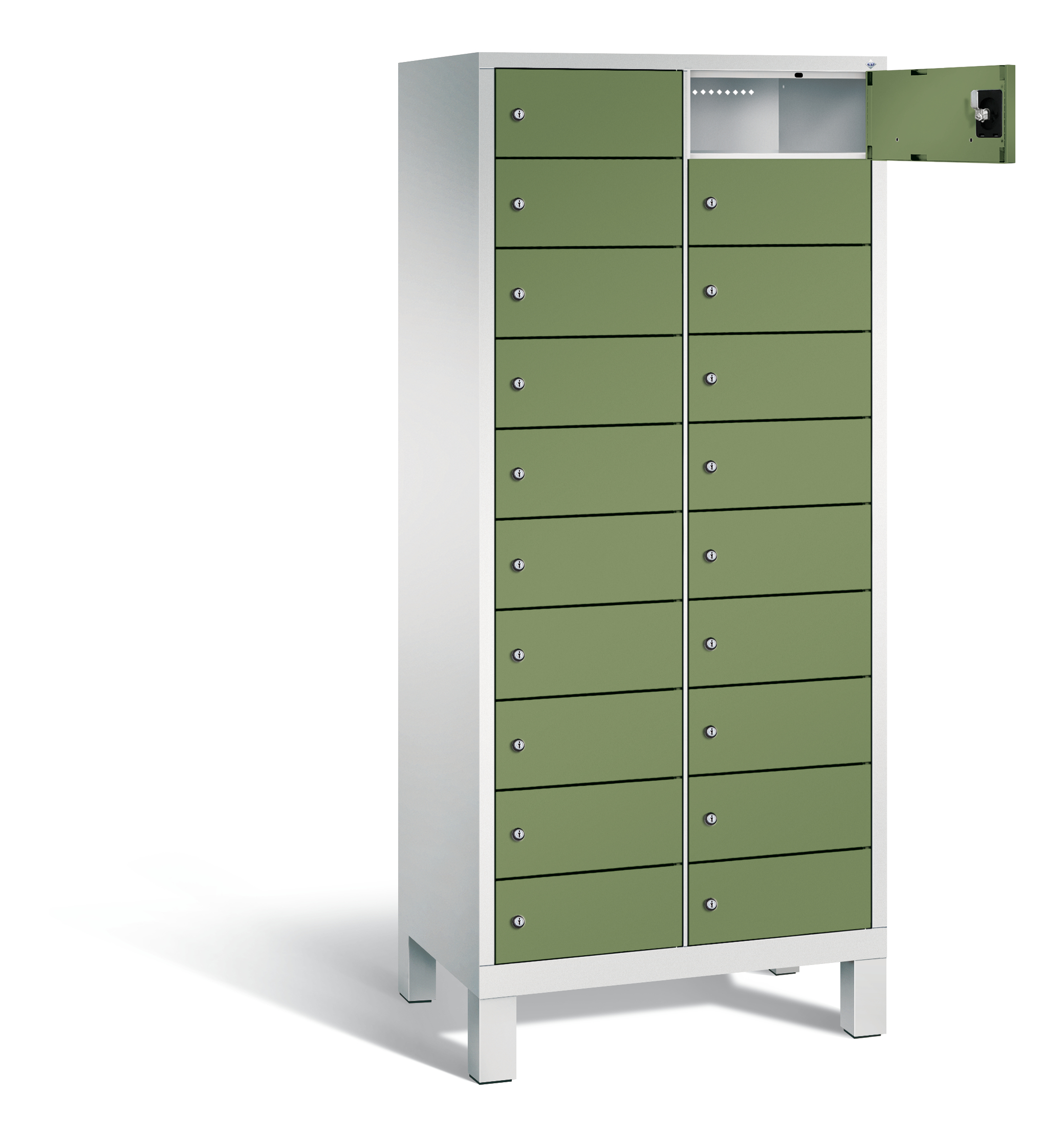 C+P Schließfachschrank Evolo, H1700xB810xT500mm, 7035/6011