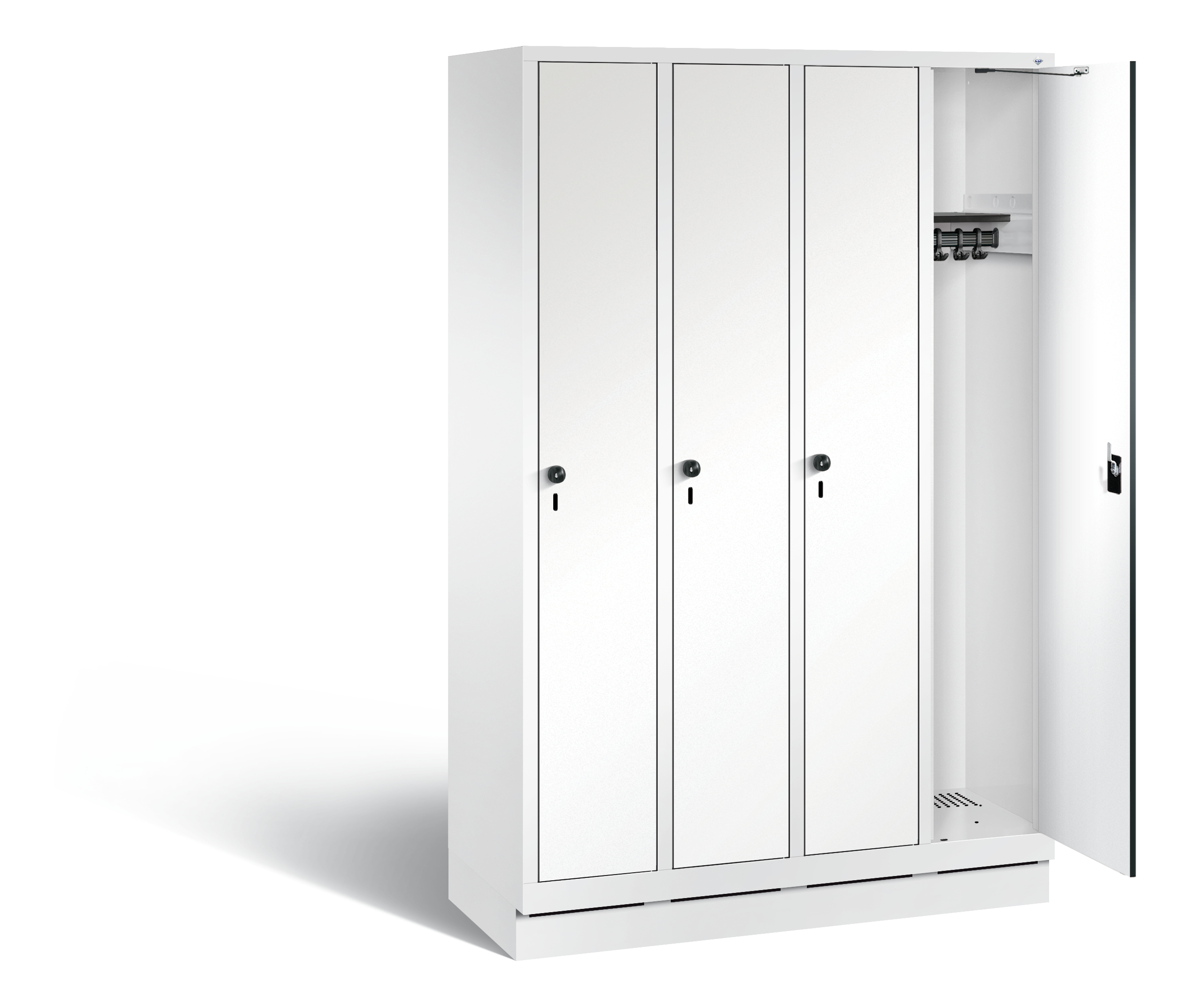 C+P Garderobenschrank Evolo, H1800xB1190xT500mm, 9016/VK001
