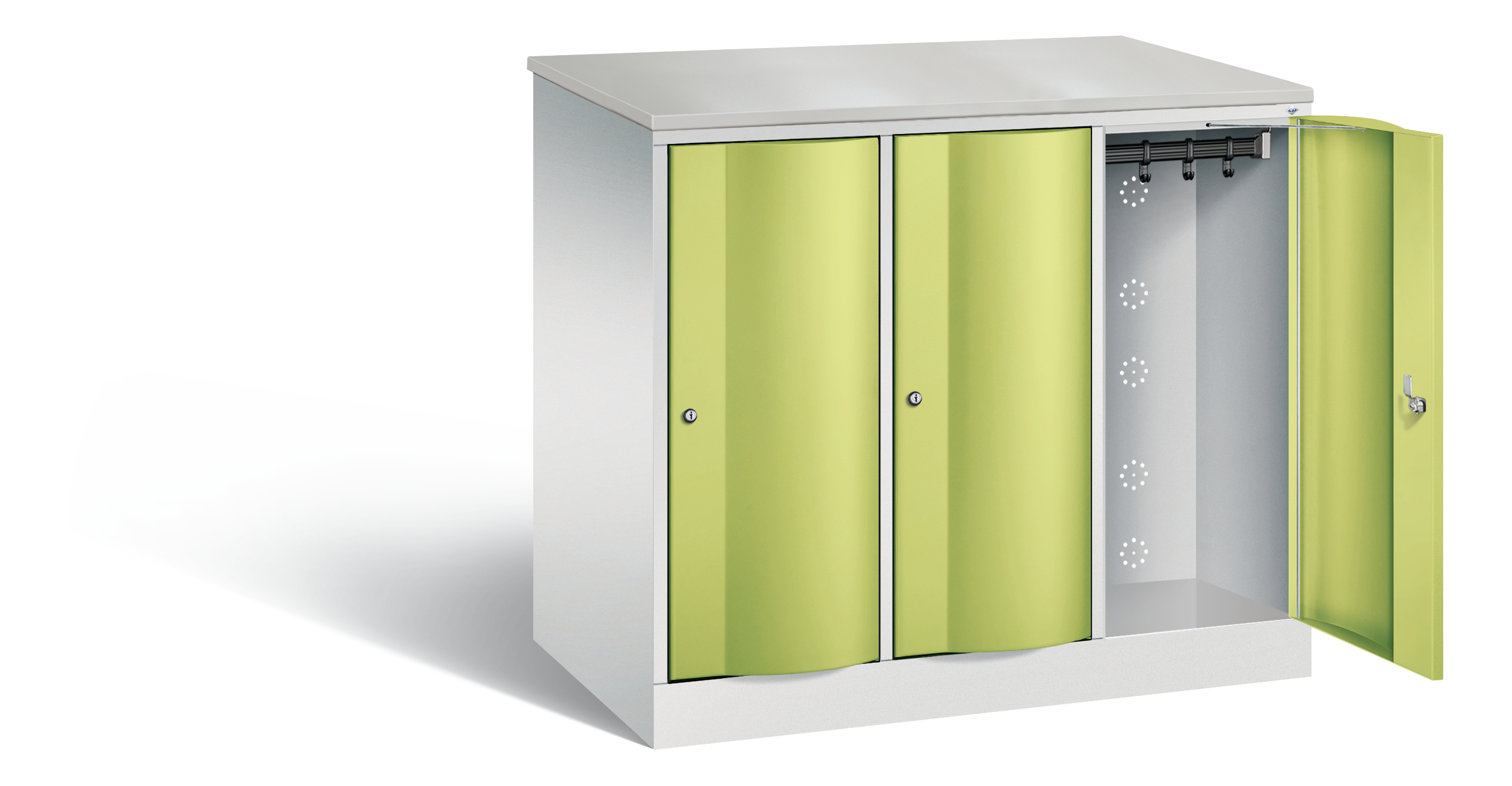  C+P XL-Schließfachschrank Resisto, H1077xB1148xT640mm, 7035/0024