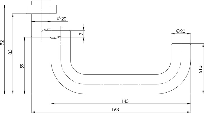 Feuerschutzdrückerlochteil 8100A FS/6621 ER VA F1 gekr.4-KT.9mm
