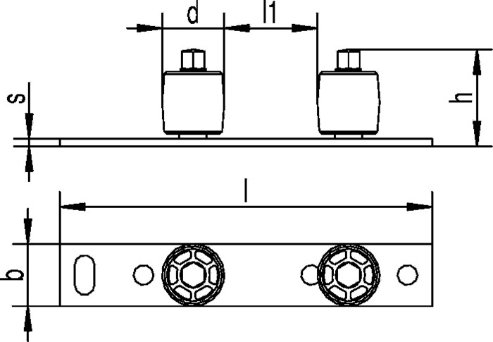 Doppel-Führungsrolle 659 STA ZN Stahlrolle HELM