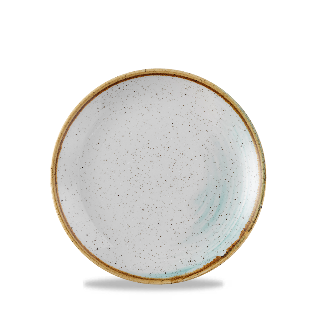 Churchill Super Vitrified Stonecast Accents Duck Egg Blue Flache Coup Teller, 16.5 cm, 12 Stück