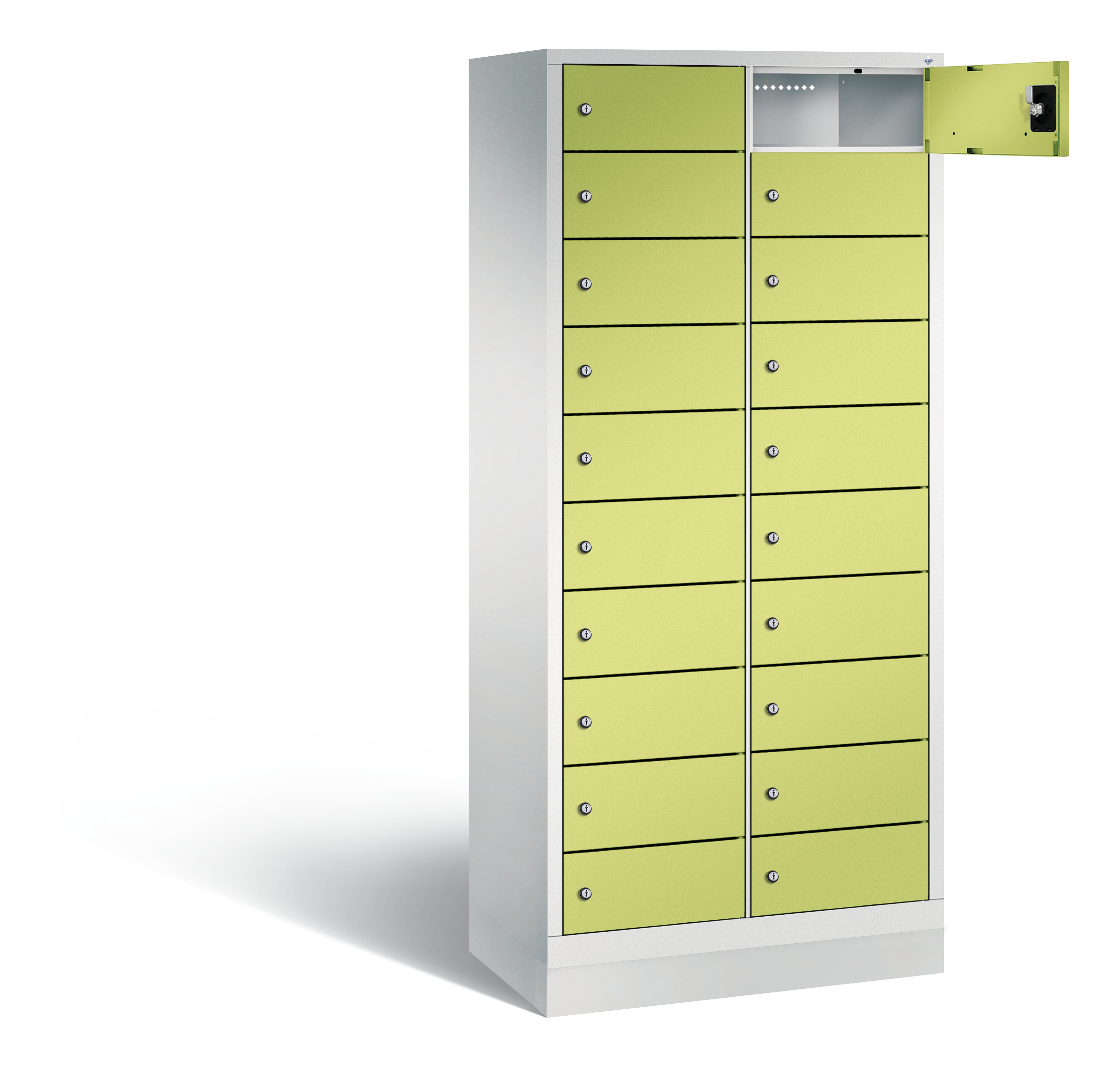 C+P Schließfachschrank Evolo, H1800xB810xT500mm, 7035/0024