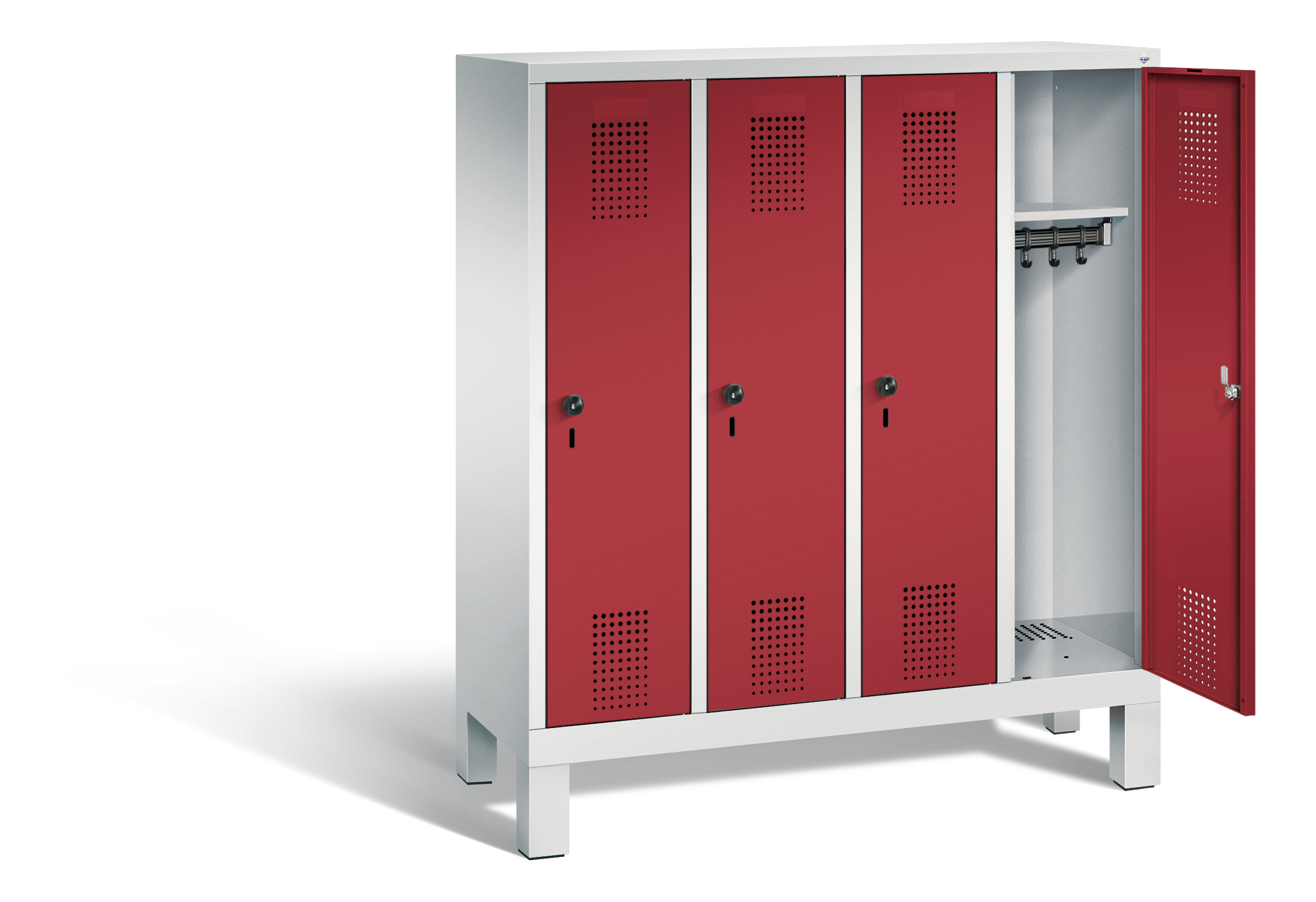 C+P Kindergarten-Spind Evolo, H1350xB1190xT300mm, 7035/3003