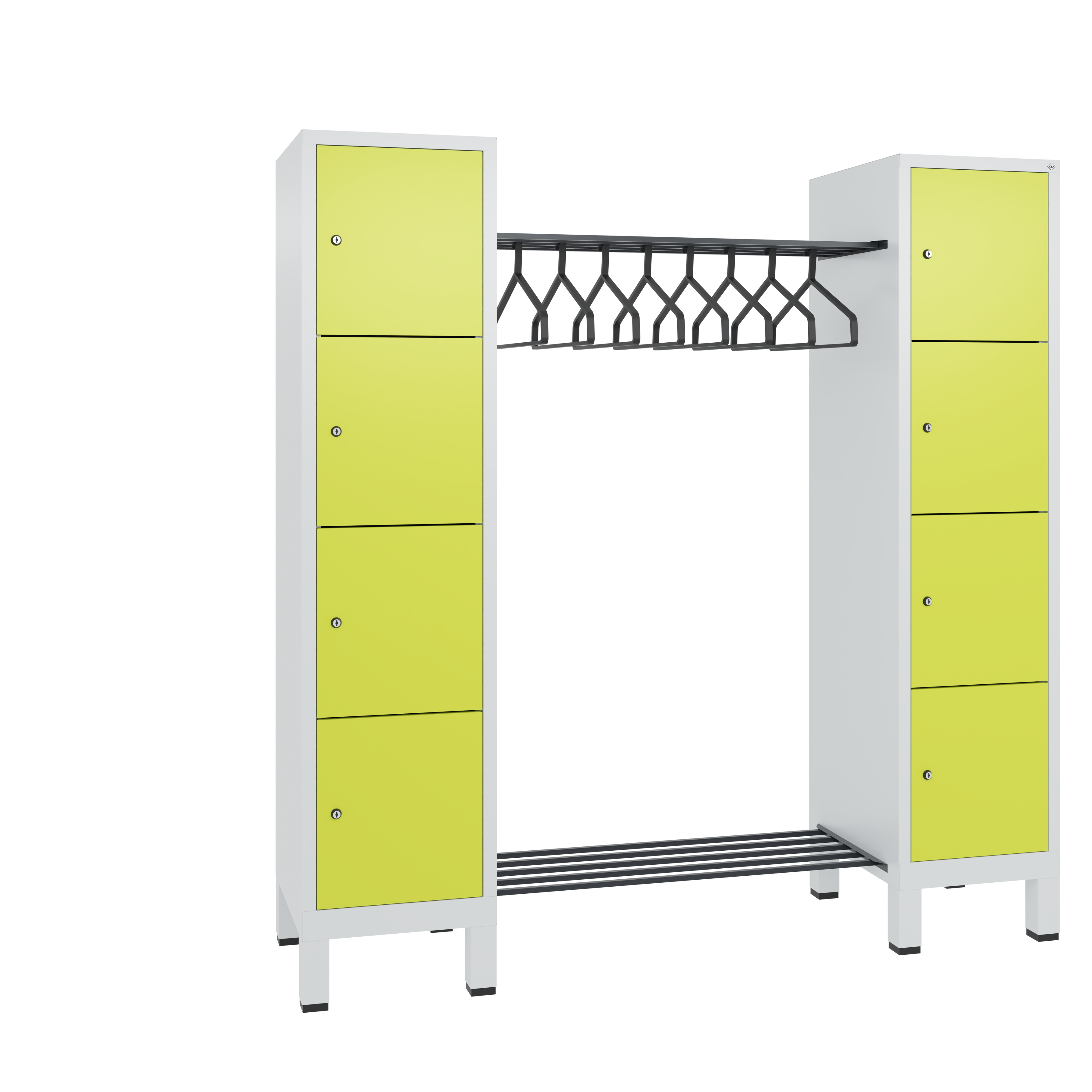 C+P Offene Garderobe Evolo, H1850xB1790xT500mm, 7035/0024