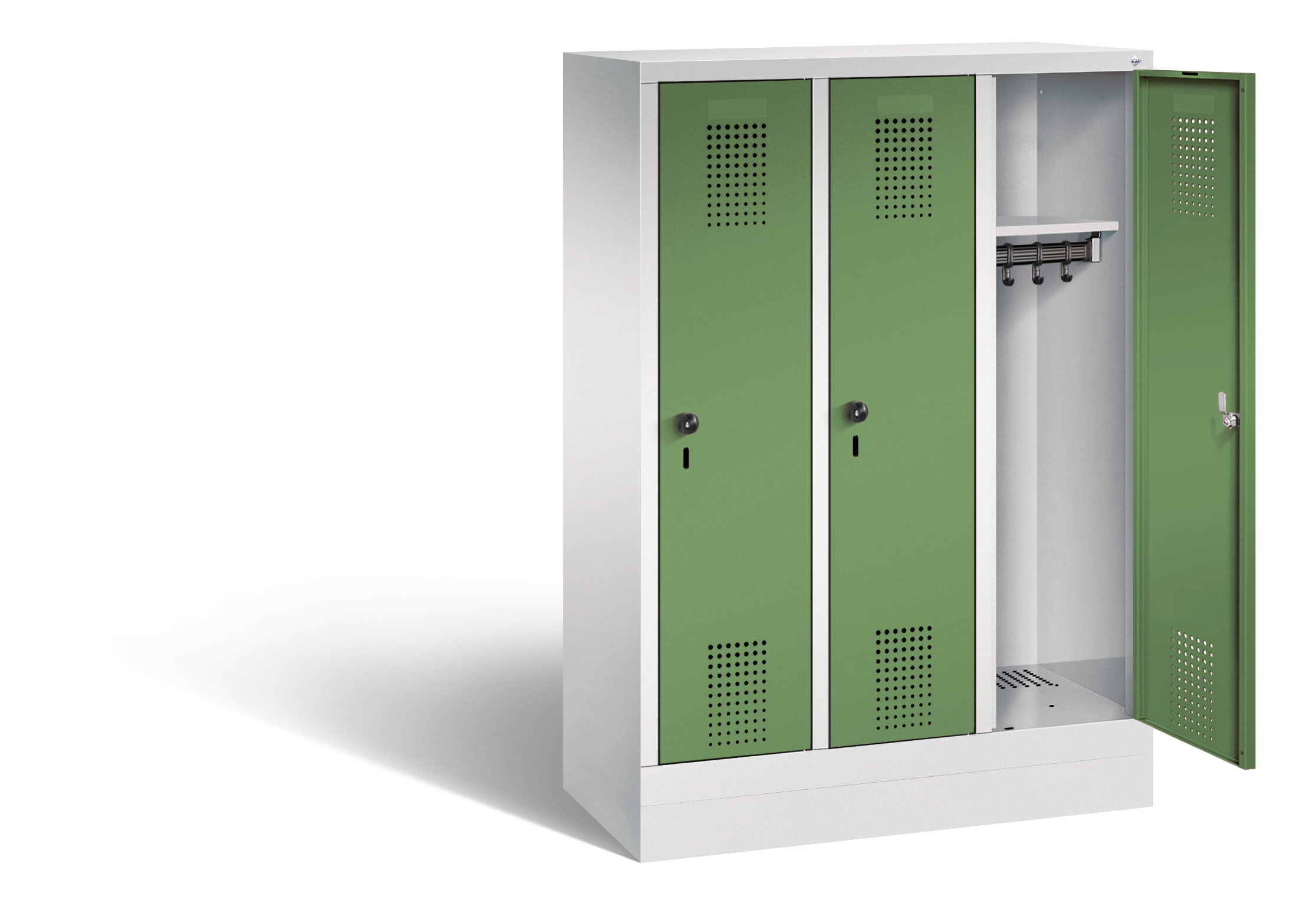 C+P Kindergarten-Spind Evolo, H1300xB900xT300mm, 7035/6011