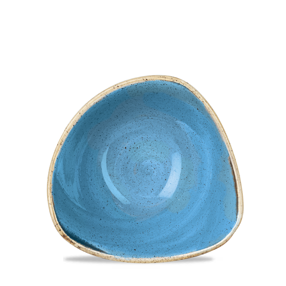 Churchill Super Vitrified Stonecast Cornflower Blue Bowl Dreieck, 15,3 cm / 26 cl, 12 Stück
