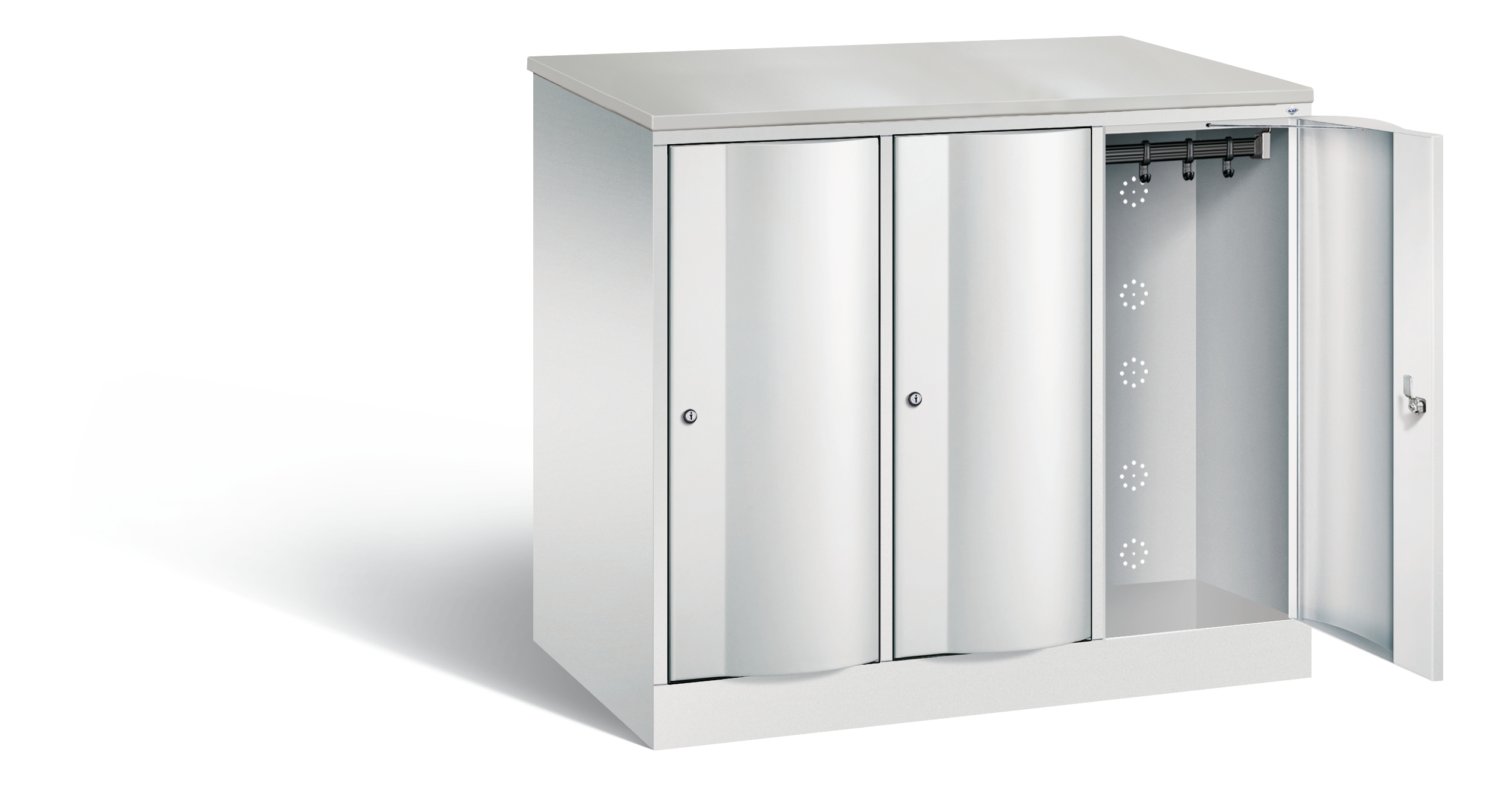  C+P XL-Schließfachschrank Resisto, H1077xB1148xT640mm, 7035/7035