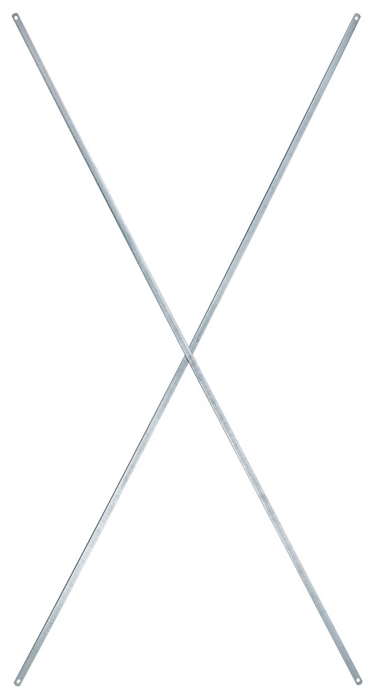Diagonalkreuz, Stahl verzinkt, Regalbreite 1090 mm, Regalhöhe 2000 mm