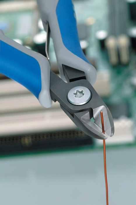 Präzisions-Elektronik-Seitenschneider L.125mm Facette ja,sehr kl.pol.KNIPEX