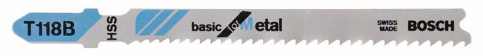 Stichsägeblatt T 118B Basic for Metal L.92mm Zahnteilung 1,9-2,3mm HSS 100erPack