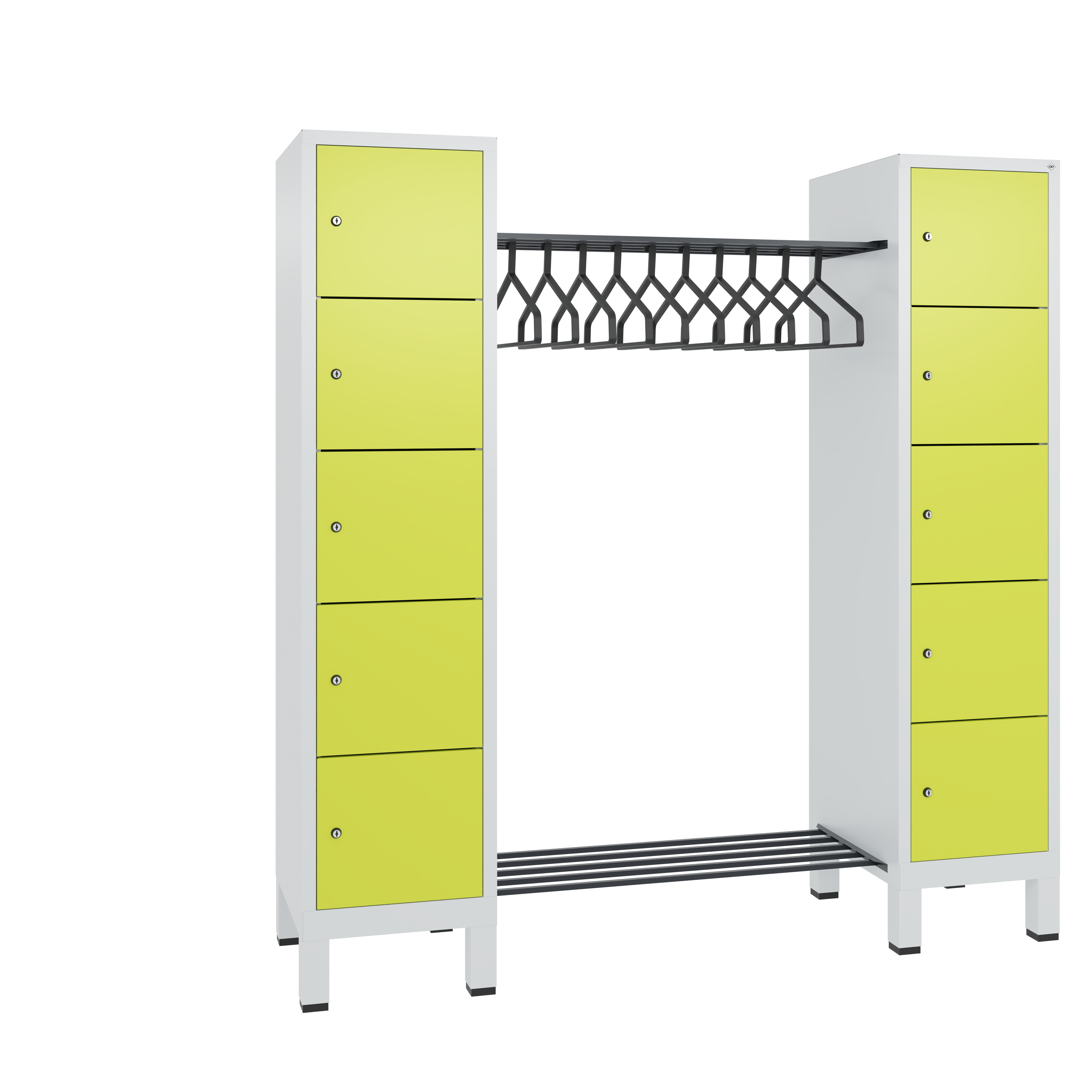 C+P Offene Garderobe Evolo, H1850xB1790xT500mm, 7035/0024