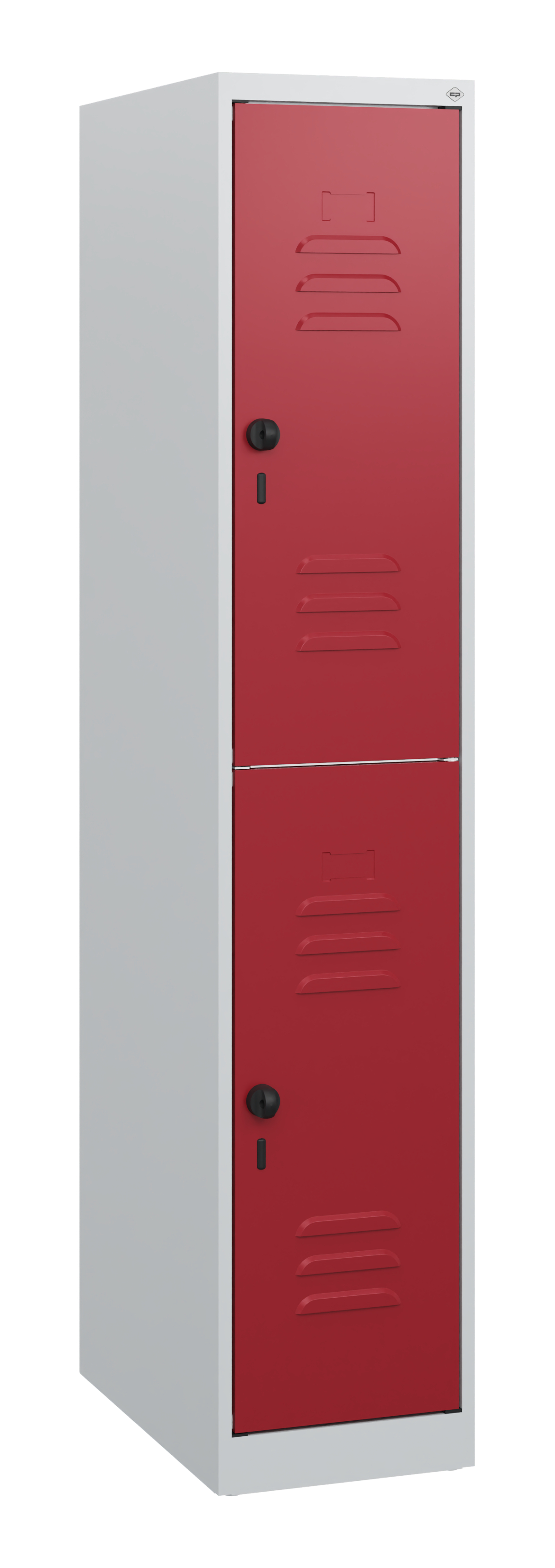 C+P Doppelstock-Spind Classic PLUS, 1 Abteil, 1530x300x500mm, 7035/3003