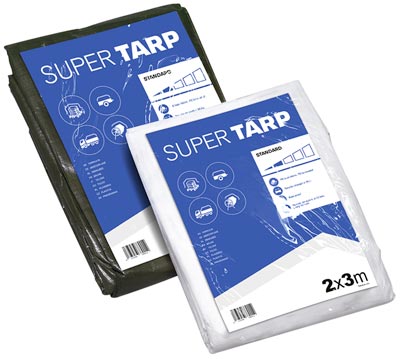 Abdeckplane super TARP standard, LDPE besch. 160 g/qm, 8x10 m, Farbe natur