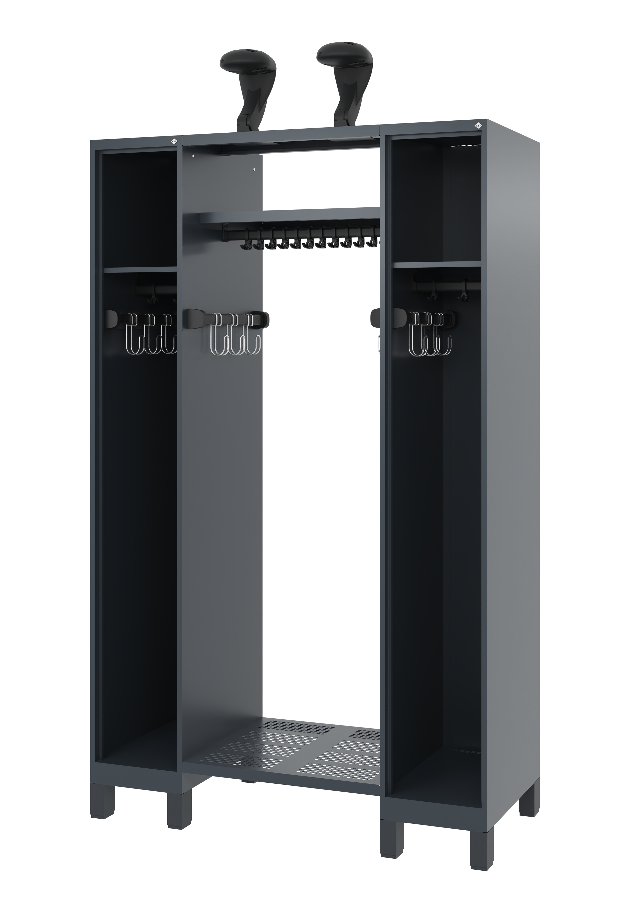 C+P Feuerwehrspind/-Garderobe APERTO, 7016
