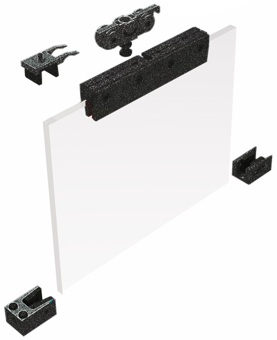 Schiebesyst.73 80kg GLT ESG 8/10mm Umbaugarnitur HELM