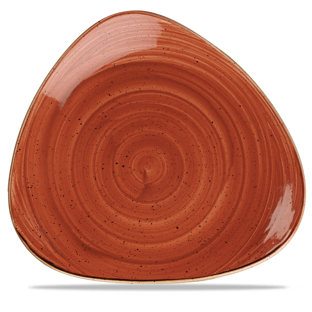 Churchill Super Vitrified Stonecast Orange Cream Teller Dreieck 31,1cm, 6 Stück