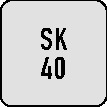 NC-Schnellspannbohrfutter DIN 69871A Spann-D.0,3-8mm SK40 A.-L.73mm WTE