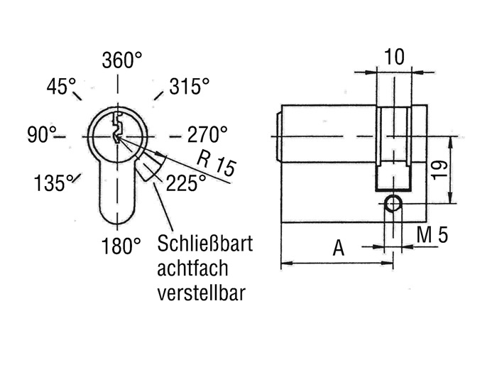 Profilhalbzylinder 8900 31/10mm Anz.Schlüssel:3 versch.-schl.BKS