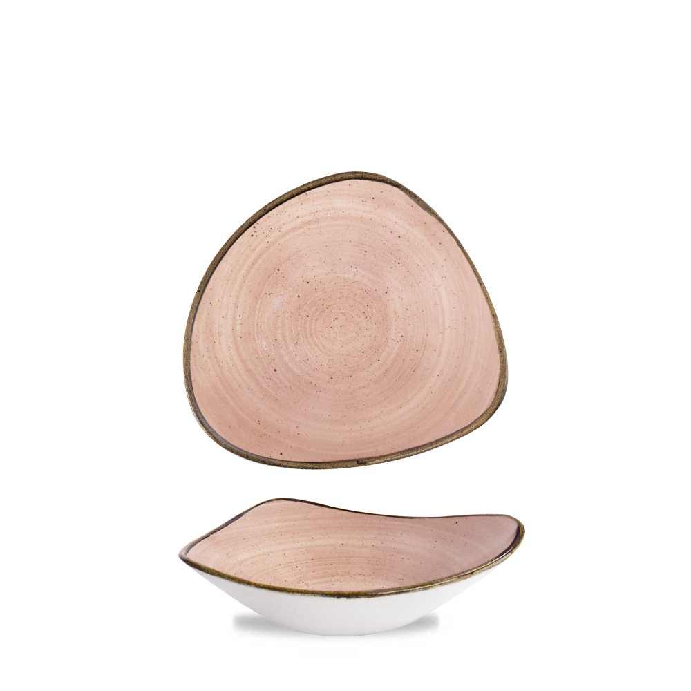 Churchill Super Vitrified Stonecast Raw Terrakotta Dreiecksteller, 23,5 cm, 12 Stück