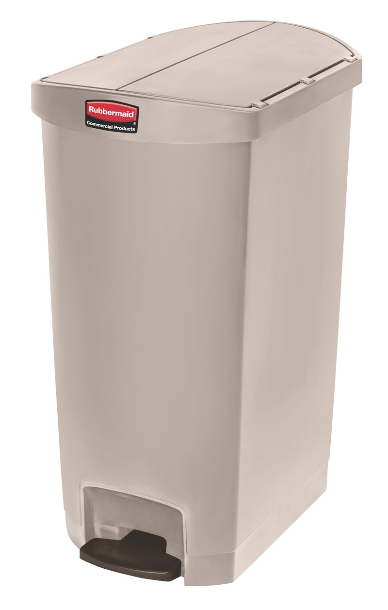 Poubelle Newell Rubbermaid Poubelle à pédale frontale large blanche 30L