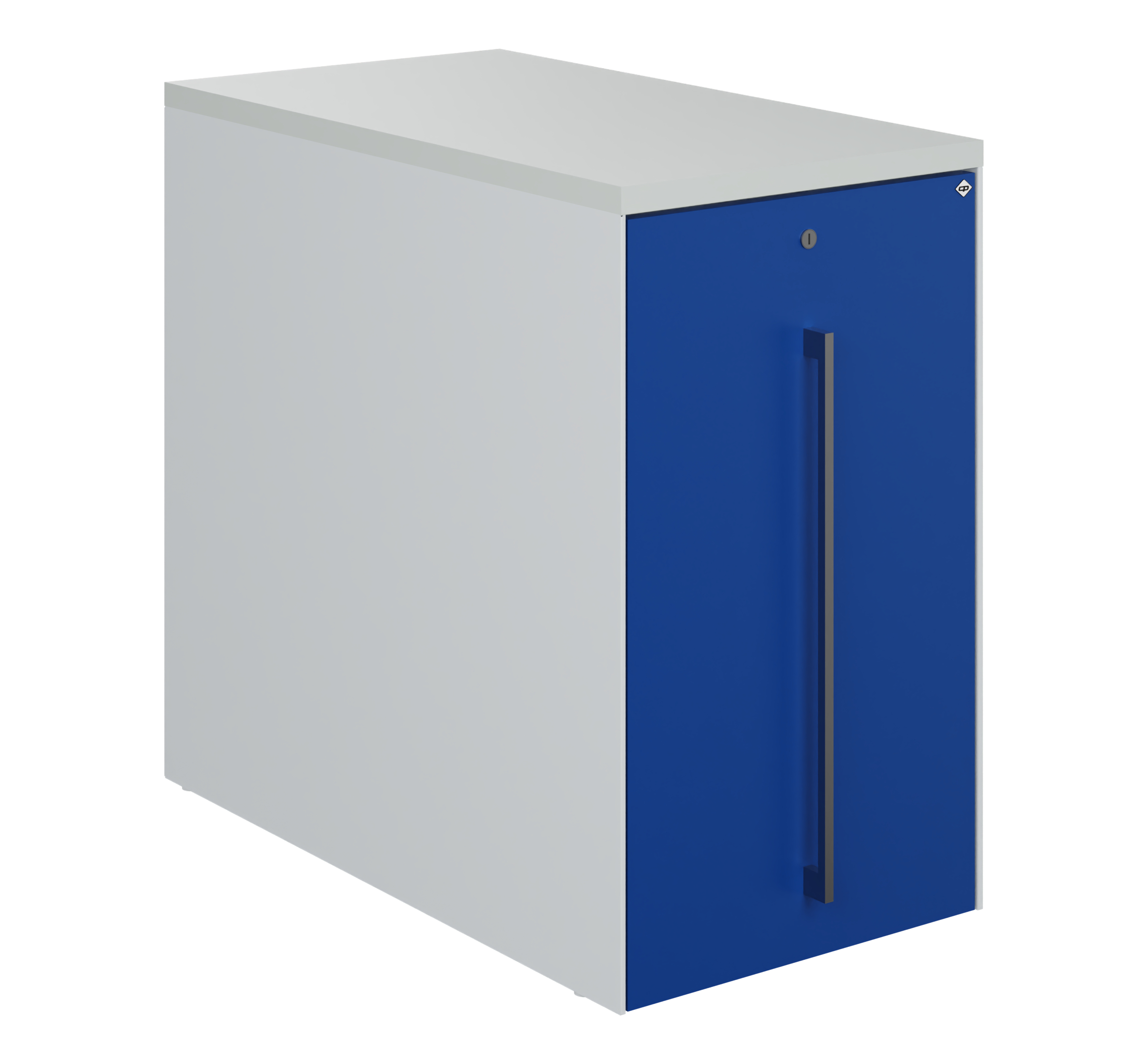 C+P Auszugschrank in Schreibtischhöhe Asisto, H740B430T800 mm, 7035/5010