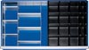Einteilungssortiment für Schubladen BxT 1055x560 mm: Kleinteileeinsatz mit 16 Fächern, 3 Trennwände, 6 Steckwände, für Fronthöhe 120-360 mm