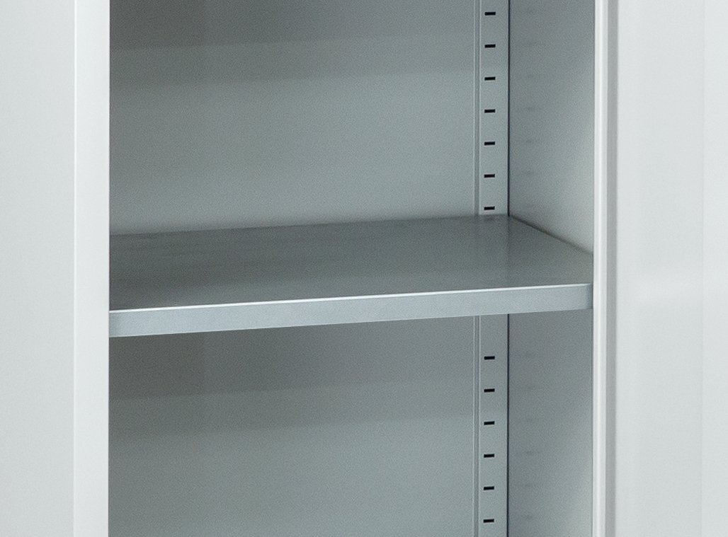 C+P Stahl-Flügeltürenschrank Serie 89, H1000xB100xT500mm, 7035/5012