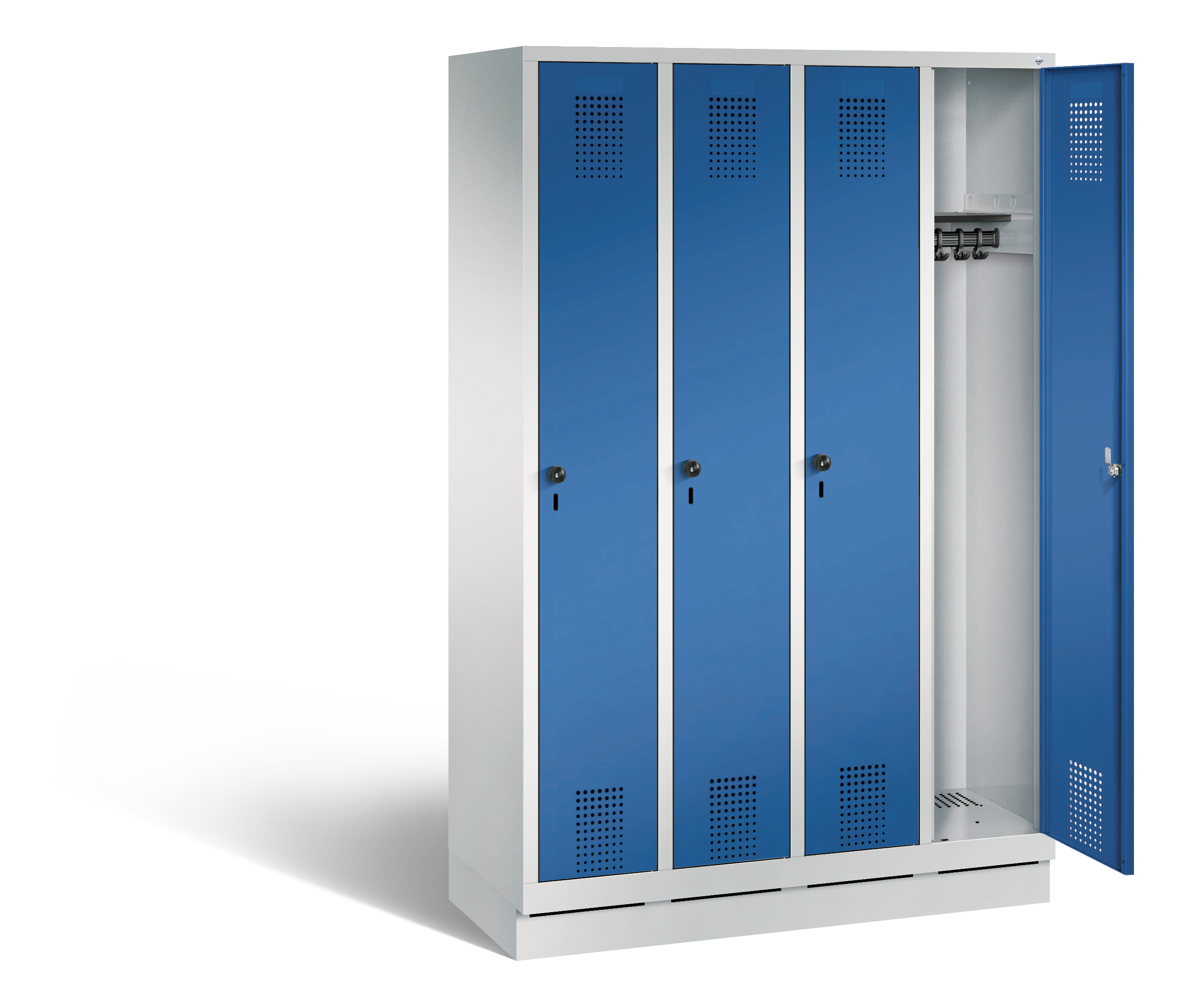 C+P Garderobenschrank Evolo, H1800xB1190xT500mm, 7035/5010